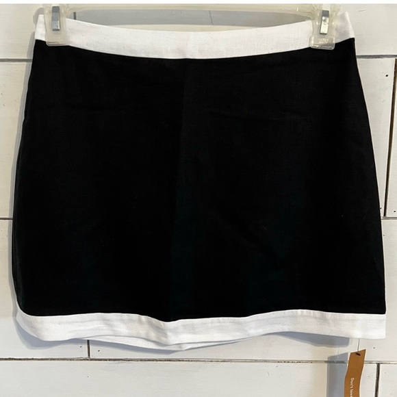 NWT Reformation Black and White Robbie Linen Two Piece - Picture 7 of 10